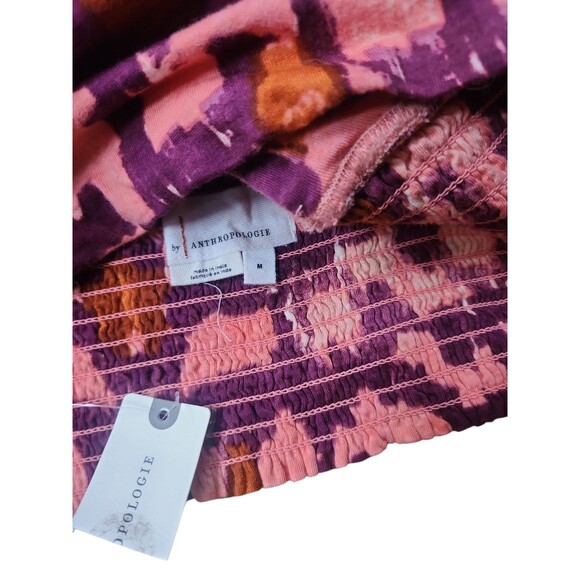 Anthropologie Babydoll Cropped Top Womens Medium Purple Ruffle Beach Boho Summer - Picture 5 of 8